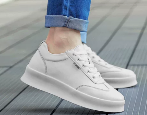 厚底小白鞋男真皮增高鞋内增高10cm202...