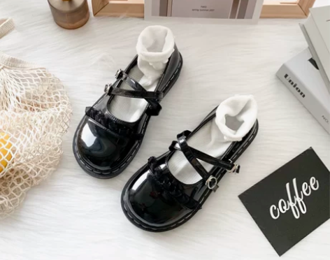 小皮鞋女2020春季jk日系森女软妹可爱百...