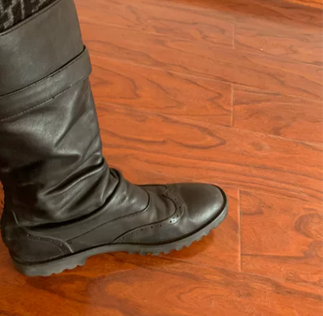 正品欧版男士搭扣长靴冬季英伦牛皮韩版潮男真...