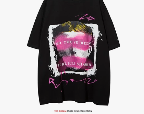 VEG Dream潮牌亚比风美式复古短袖t...