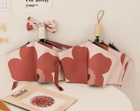 雨伞女晴雨两用学生高颜值ins风折叠防晒防...