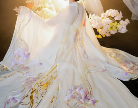 洛月如梦霓裳原创汉服女国风唐制白色显瘦诃子...