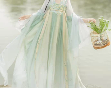 唐制汉服女中国风齐胸襦裙肩带超仙春夏清新素...