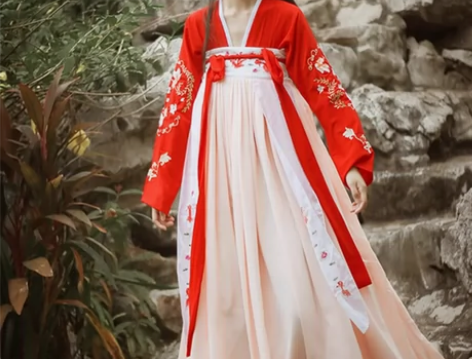 秋水汉服女学生中国风改良汉元素齐胸襦裙抖音...