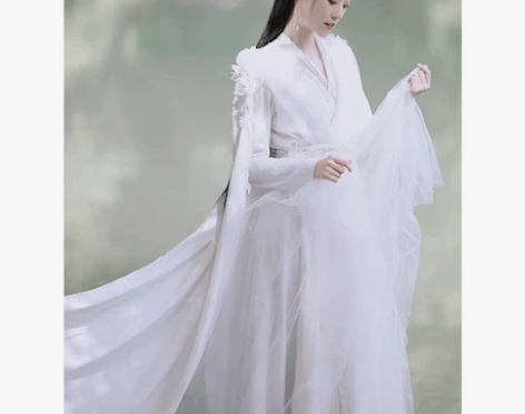神明少女汉服2022新款爆款古装白色超仙气...