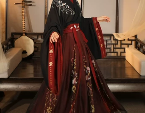 云芳晴绾星辰汉服女中国风交领齐腰襦裙魏晋风...