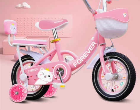 永久儿童自行车女孩3一6-岁-10小孩脚踏...