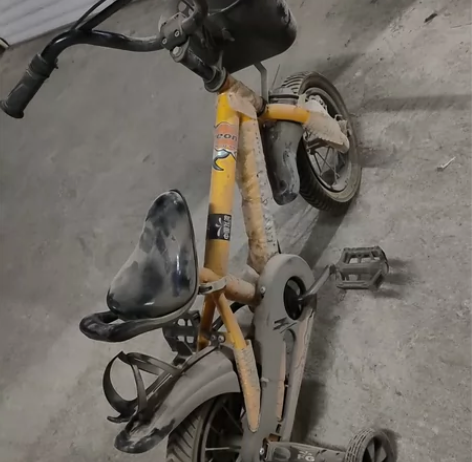 小孩自行车 没骑几回 落灰了  飞鸽牌子原...