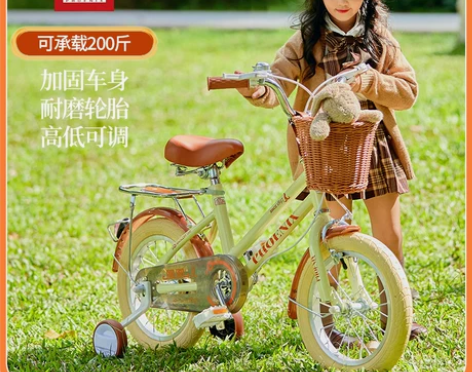 凤凰自行车 儿童女孩2-3-6-7-8-1...