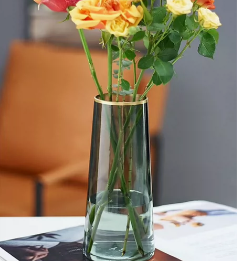 【擦花颜值高】玻璃花瓶插花轻奢北欧ins网...
