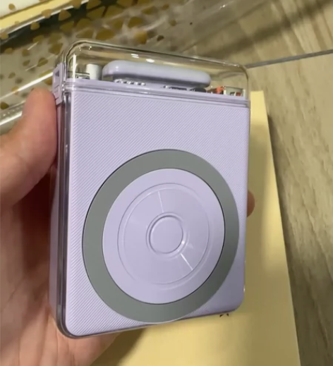 透明磁吸迷你充电宝  有线无线二合一  1...