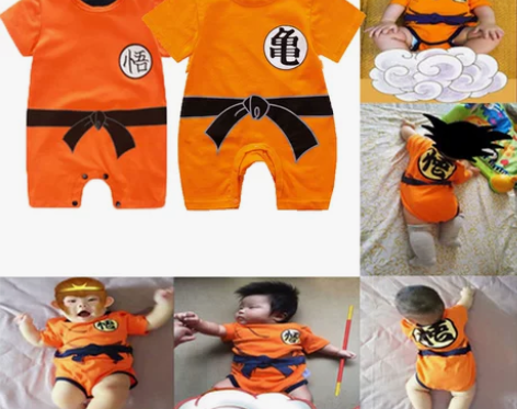 夏季男女宝宝婴儿悟空哈衣服可爱拍照造型七龙...
