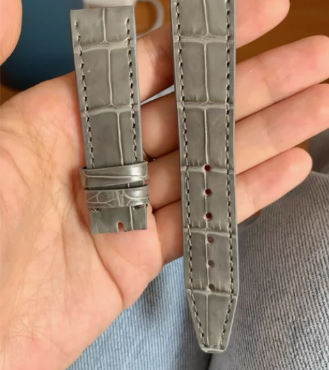 万国37表盘中光奶奶灰鳄鱼皮表带 尺寸18...