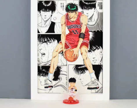 手绘灌篮高手流川枫 马克笔手绘动漫装饰画挂...
