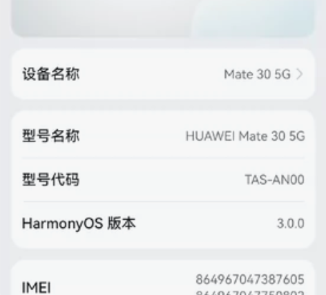 华为mate30.  5G板  8+128...