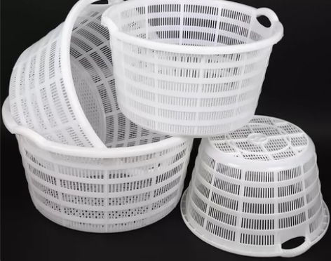 全新包邮加厚圆形塑料手把筐西瓜箩挑框海鲜水...