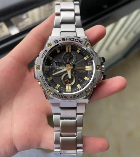 95新卡西欧金天使钢铁之心小风扇钢带款光动...