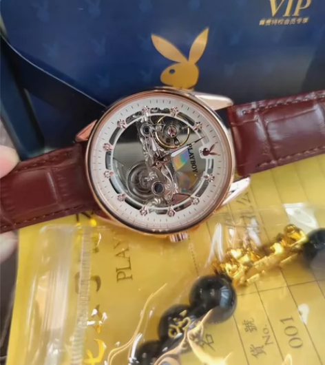 花花公子手表男士机械表全自动新款正品时尚潮...