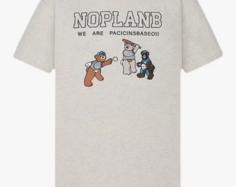 NOPLANB 春夏新款棒球小熊刺绣国潮情...