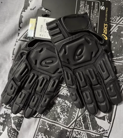 亚瑟士asics日本限定骨节立体黑色手套 ...