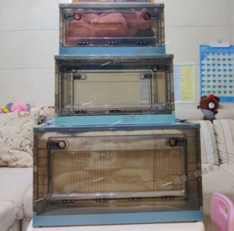 【急售清货捡漏价】折叠收纳箱三开门收纳箱书...