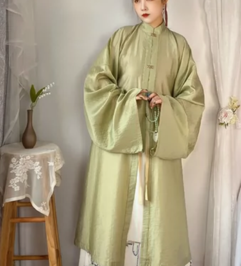芷蘅间 原创国风明制立领长衫汉服汉元素天丝...