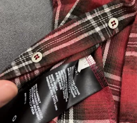 自主amiri红格子衬衫高街破坏风百搭潮衬...