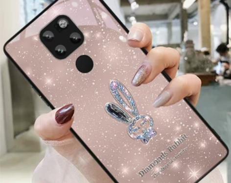 闪粉小兔子适用华为mate20手机壳mat...