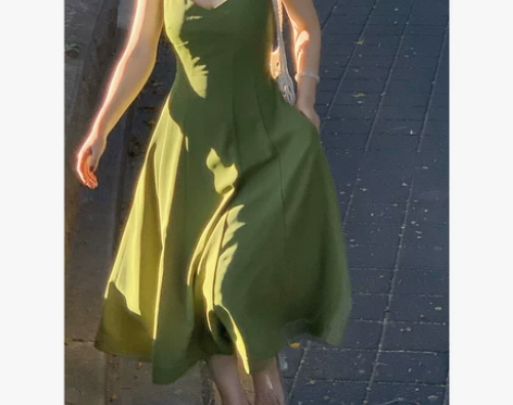 袁樱自制 重工11片设计 垂感显瘦大摆裙 ...