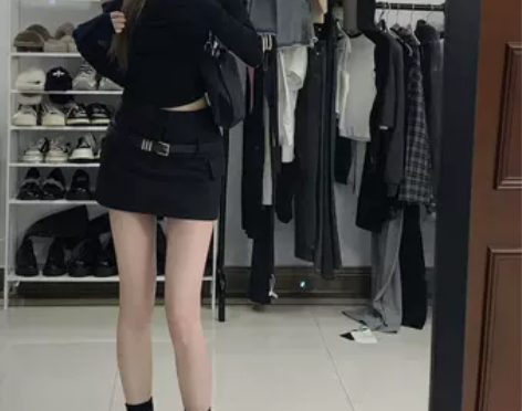 大码工装半身裙女夏季美式复古裙裤高腰辣妹超...