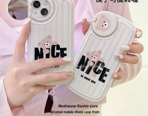 手机ins风nice熊适用苹果14proma