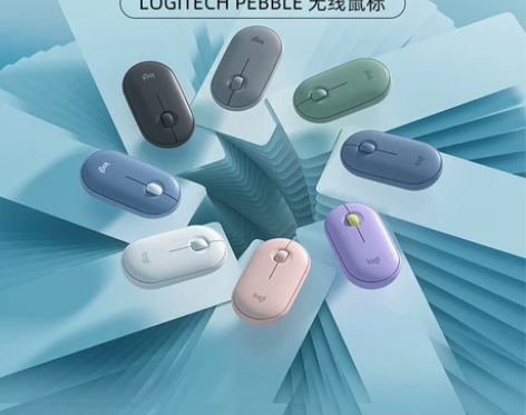 罗技PEBBLE鹅卵石无线蓝牙鼠标轻薄静音...