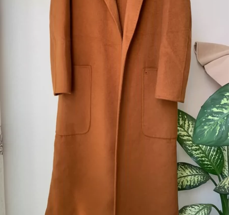 全新孤品羊毛大衣双面呢大衣羊毛羊绒大衣女中...