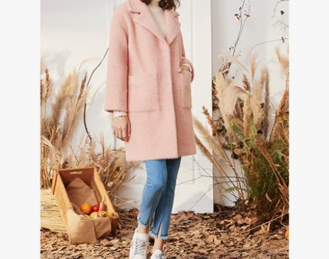 【焕新价】Y拉贝缇毛呢外套女中长款2019...