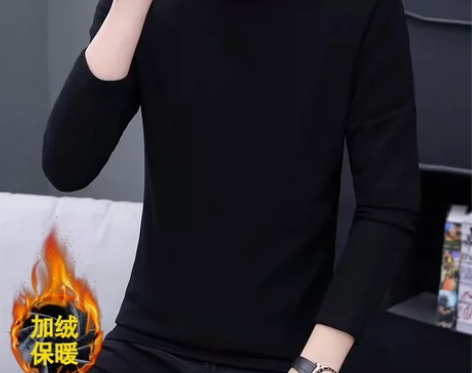 花花公子高领毛衣针织衫 黑色，适合170到...