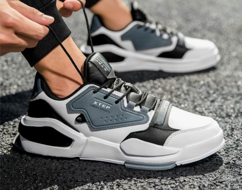 特步板鞋男鞋2023夏季男士休闲鞋新款学生...