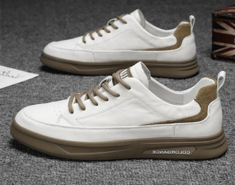 休闲板鞋男百搭鞋子男士皮鞋2023年新款潮...