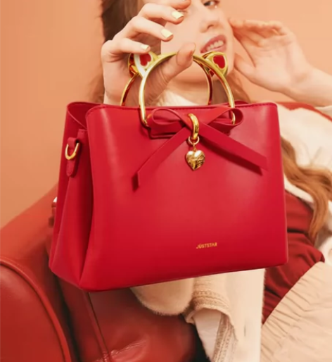 欧时纳包包女包2023新红色大容量单肩斜挎手提托特包女结婚新...