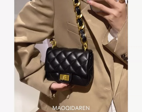 小香风包包女高级感单肩腋下链条包 只背过1...