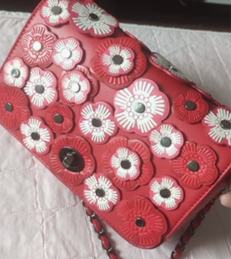 通用女包花朵女包斜挎包包因为长期没用，放那...