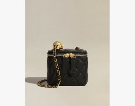 盒子包 mini小香风包包金球菱格链条包真...