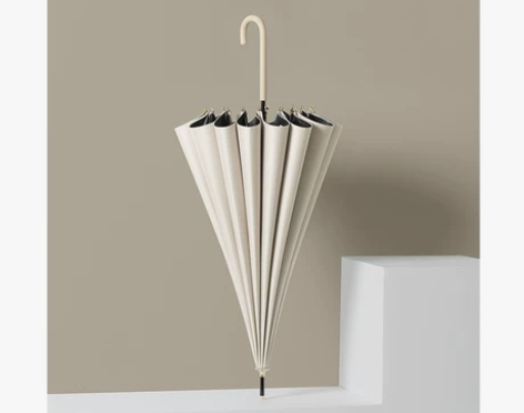 太麻里日系黑胶长柄伞防晒防紫外线太阳伞大号...