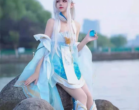 大刀出 包邮 西施游龙清影王者荣耀cos服...