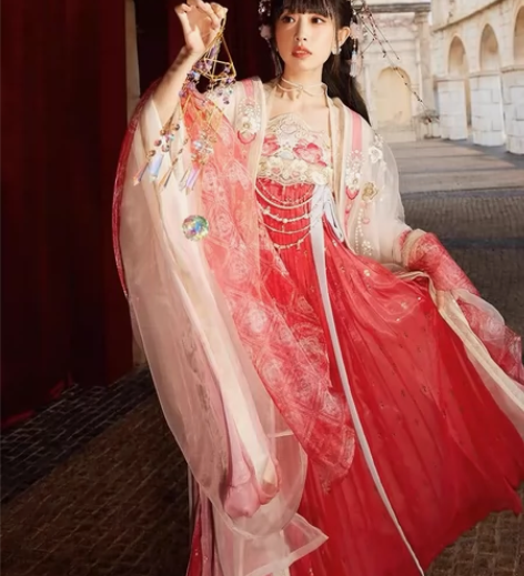 十三余小豆蔻儿[千岁逢春]重工刺绣大袖衫齐...