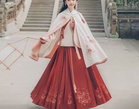 汉尚华莲原创汉服女装 芙蓉月 刺绣袄裙春秋...