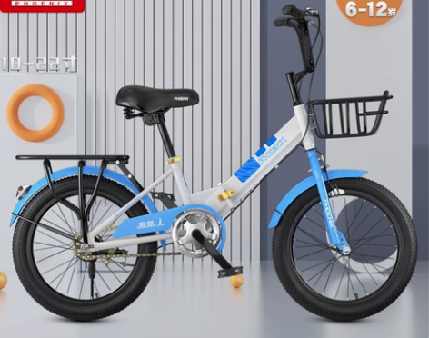 凤凰儿童折叠自行车男女孩6-10-12岁小...