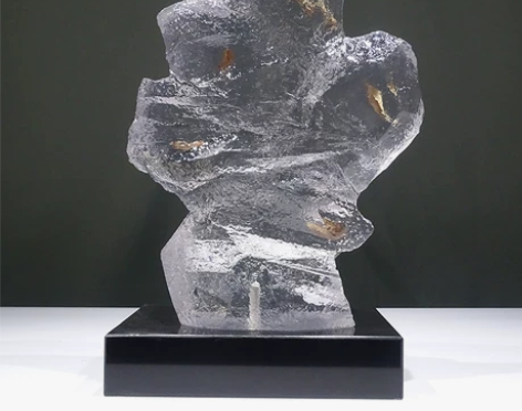 桌面摆件 装饰品现代透明石头树脂雕塑客厅样...