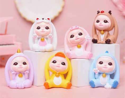 正版柒小兔盲盒潮玩具原装公仔玩偶可爱女生桌...