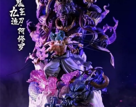 阿修罗索隆鬼泣九刀流索隆手办，50厘米款的...