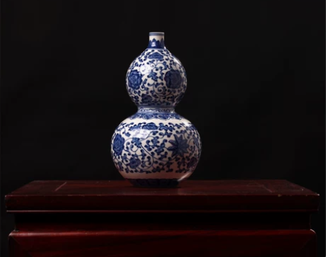 小花瓶 景德镇陶瓷器现代手绘青花瓷摆件 仿...